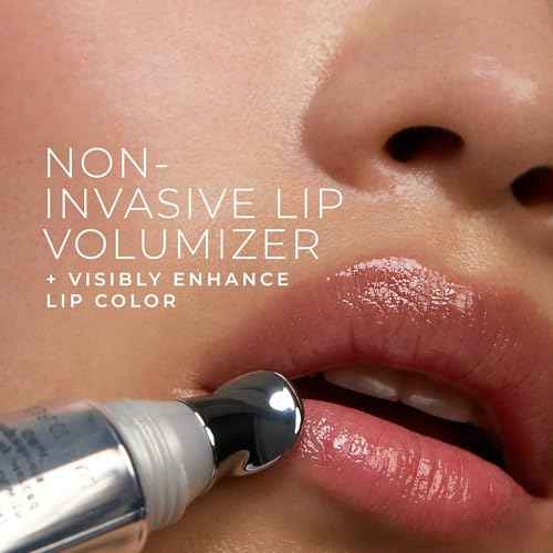 RoC Derm Correxion Lip Volumizer - Lip Plumper Peptide Treatment with Hyaluronic Acid & Vitamin E + Line Smoothing Eye Cream Packette