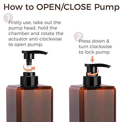 Suream Large Pump Bottles for Shampoo and Conditioner, 3Packs 33.8oz Empty Cosmetic Dispenser with 4PCS Lables, Refillable Shower Press Dispensers for Bathroom, Bedroom, Washroom, Hotel