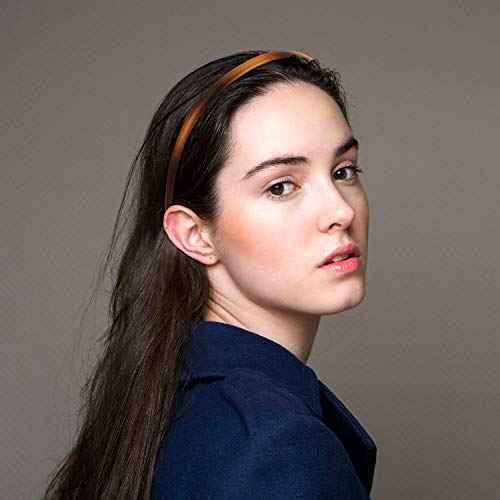 WILLBOND 6 Pieces Plastic Headbands for Women Thin Headband with Teeth Plain Head Bands for Halloween Christmas Women's Hair