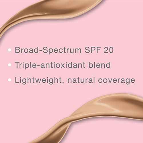 Neutrogena Healthy Skin Liquid Foundation Makeup with Broad Spectrum SPF 20 Sunscreen, Lightweight, Medium Coverage Makeup with Sunscreen and Pro-Vitamin B5, Natural Ivory 20, 1 fl. oz