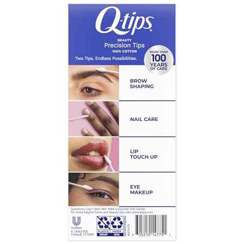 Q-tips Precision Tips Cotton Swabs 170 Count 2-Pack ? Makeup Tools, Beauty, Personal Care & Household Essentials