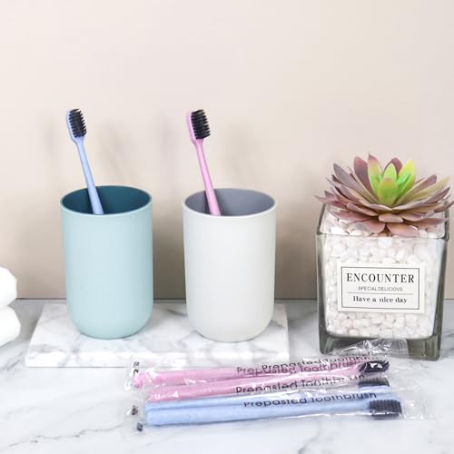 500Pcs Prepasted Disposable Toothbrushes Bulk Individually Wrapped Pre Pasted Soft Bristle Tooth Brush Set Travel Colorful Toothbrushes for Homeless Gift Hotel Camping Travel