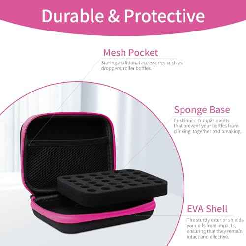 Essential Oil Storage Holder Organizer Carrying Case, Essential Oils Box Holds 30 Bottles 1ml- 3ml Bottle Travel Storage Organizer Bag for doTERRA & Young Living (Box Only)