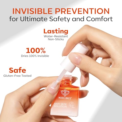 modelones Nail Biting Treatment for Kids Thumb Sucking Deterrent Quick Dry Nail Biting Prevention Bitter No Bite Nail Polish for Nail Care Stop Biting Nails Repair for Damaged Nails 0.34 fl oz