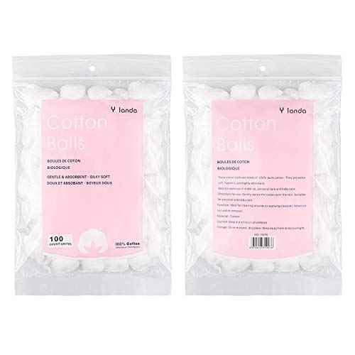 Hedume 1200 Count Cotton Balls, Pure Cotton, Fragrance & Chlorine-Free, Organic Cotton Balls (12 Pack ¡¿ 100 Count)