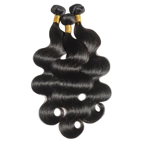 Body Wave Bundles Human Hair 20 22 24 Inch Human Hair Bundles 100% Unprocessed Brazilian Virgin Quick Weave 3 Bundle Human Hair Extensions for Black Women Natural Color