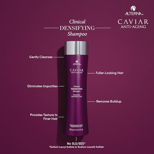 Alterna Caviar Anti-Aging Clinical Densifying Shampoo, For Fine, Thinning Hair, Thickens Hair, Protects Scalp, Sulfate Free
