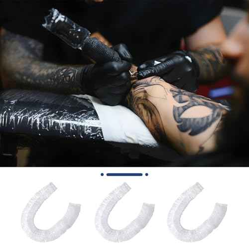 50 PCS Disposable Thickened Version Tattoo Tray Covers, Fits 18x13 Inch Trays, Transparent Tattoo Arm Rest & Salon Tray Covers, Tattoo Table Station Cover, Tattoo Accessories & Salon Equipment