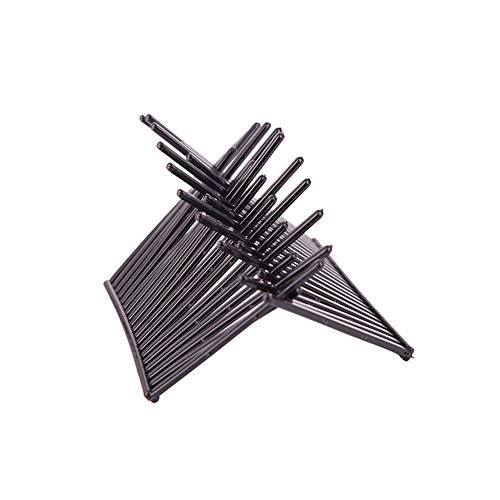 6 Pairs Interlocking Combs - Double Side Comb Hair Jaw Clamps Clips Ponytail Holder Styling Accessories for Women Ladies Girls (Black)