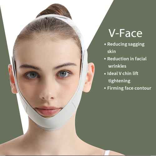 V Line Lifting Mask, V Shaped Face Mask, V Shaped Contouring Face Mask, Face Lifting Strap, Face Toning Belts, Jaw Exerciser, Washable and Reusable