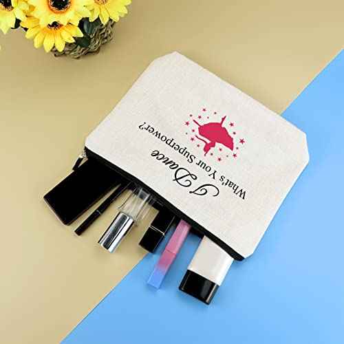 Dance Lover Makeup Bag Dancer Gifts Dance Teacher Appreciation Gifts Dance Teams Gifts Cosmetic Bag for Women Dance Recital Gift for Girls Birthday Christmas Gift for Dancer Daughter Friend Dance Mom