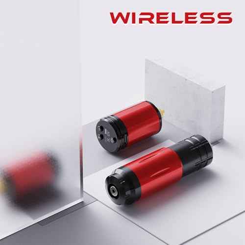 AIDEN Wireless Tattoo Machine Kit Tattoo Practice Pen with 1500mAh Tattoo Battery 20PCS Finger Ledge Tattoo Needles Rechargeable Cordless Complete Tattoo Kit LED Digital Display for Tattooist