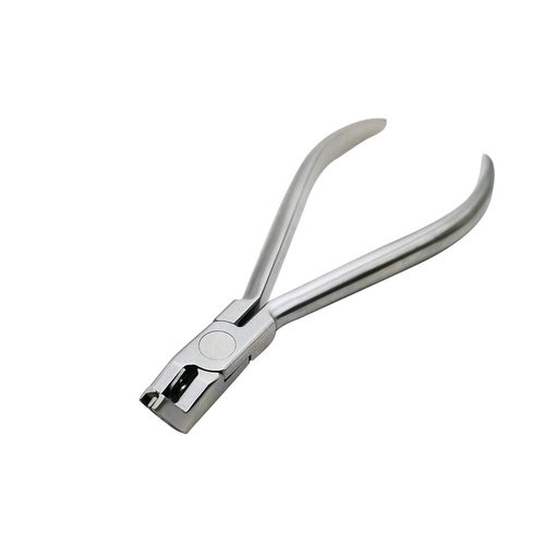 Dental Orthodontic Distal Cutter Plier, Flush Cutter With Safety Holder, Cuts Wire Up To .021" x .025" (.53 mm x .64 mm), Standard Head Long Handle