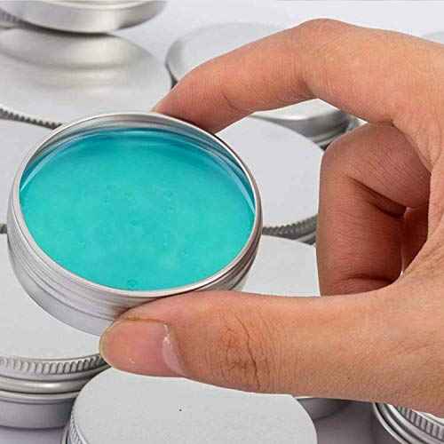 2 Ounce Aluminum Tin Jar Refillable Containers 60 ml Aluminum Screw Lid Round Tin Container Bottle for Cosmetic,Lip Balm, Cream, 12 Pack.