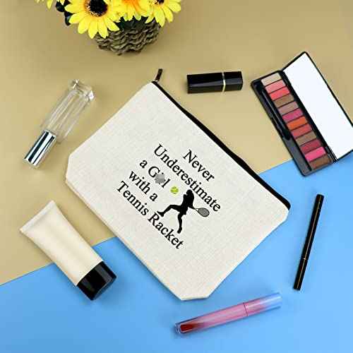 Tennis Gifts Makeup Bag Tennis Player Birthday Gift Tennis Lover Inspirational Gifts Cosmetic Bag Tennis Team Gift Best Friend Friendship Gift Christmas Graduation Gift Travel Pouch