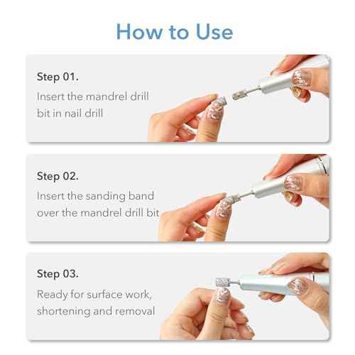 100 Pcs Sanding Bands for Nail Drill 240 Grit Disposable Nail Sanding Bands for Acrylic Nails Gel Manicure & Pedicure, Zebra