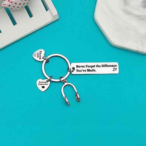 Xiahuyu 911 Dispatcher Gifts Keychain 911 Operator Gifts Emergency Dispatcher Appreciation Gift 911 Dispatcher Thank You Gift