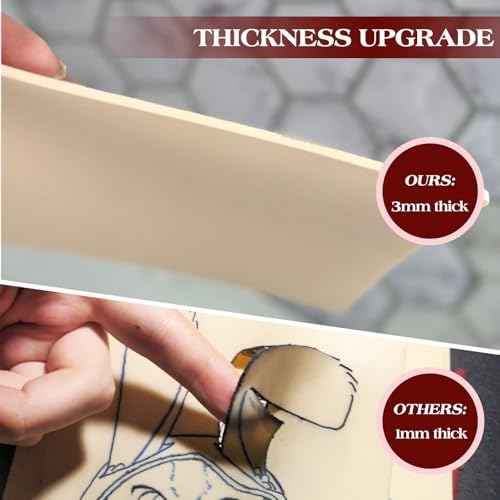 3MM Tattoo Skin Practice Kit - Ruicoo 3Pcs Tattoo Fake Skin 10Pcs Transfer Paper Kit Includes Best Silicion Thick Skin Double Sided and Tattoo Stencil Paper Tattoo Supplies Tattoo Kit