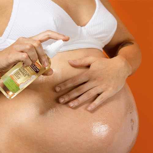 Palmer's Cocoa Butter Formula Massage Oil for Stretch Marks and Pregnancy Skincare, 3.4 Ounces