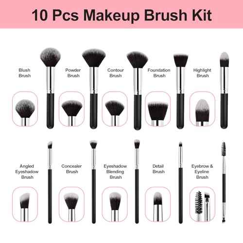 Stocking Stuffers for Women Teen Girls - Christmas Gifts 13 Pcs Makeup Brushes Set, Premium Kit with Foundation Concealer Makeup Blush Sponge, Professional Beauty Accessories for Women Sister Birthday