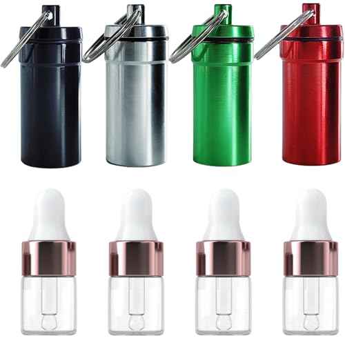8 pcs Travel split bottle Eye dropper glass bottle Anointing oil for prayer Protective travel set for frankincense oil (2 ml)