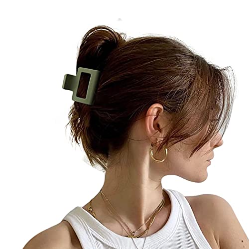 4 PCS Matte Square Hair Claw Clips for Thick Hair - Cute Hair Clips for Women