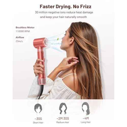 5 in 1 Hot Air Styler & Hair Styler- High-Speed Hair Dryer Brush, Fast Drying Blow Dryer Brush No Heat Damage Multi-Styler Auto Wrap Curlers for Volumizing Curl Straighten Frizz-Free with Travel Bag