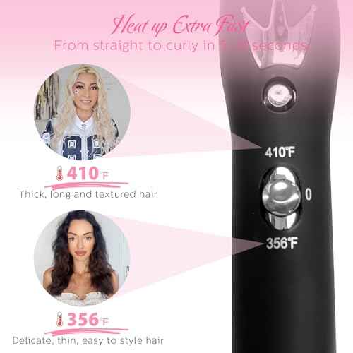 3 Barrel Curling Iron Hair Crimper: Birthday Gifts for Women Aleath Dual Voltage Adjustable Temperature Three Barrels Hair Waver - Ceramic 1 inch Curler Wand