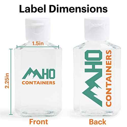 | Empty Clear Travel Refillable Flip-Top Bottles - BPA/No Parabens, 60millileter/2ounce - Set of 6