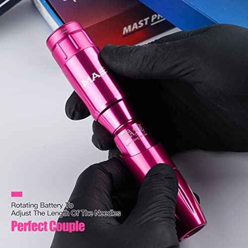 Mast Tour Tattoo Pen Kit Battery Power Supply Gun Tattoo Machine 20Pcs Cartridge Tattoo Needles Mast Black Ink