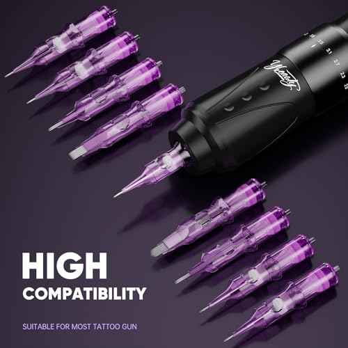 20PCS 1203RS Tattoo Cartridge Needles, Pro Disposable 0.35MM Tattoo Needle with Membrane Safety Cartridges, #12 Standard 3 Round Shader for Makeup and Tattoo Gun Supplies (1203RS)