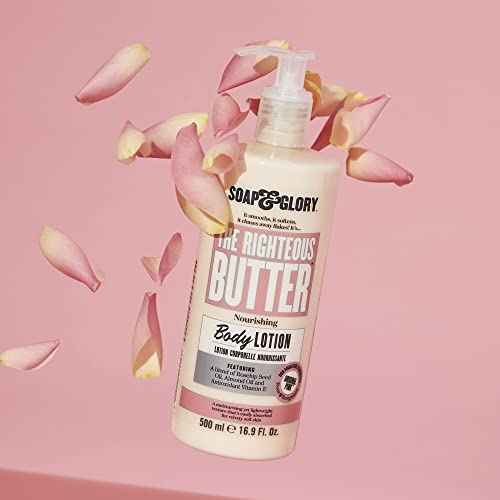 Soap & Glory Original Pink Moisturizing Body Lotion Pump - Lightweight Body Moisturizer for Dry Skin - With Shea Butter, Vitamin E & Aloe Vera for Soft, Hydrated Skin - Rose & Bergamot (16.9 fl oz)