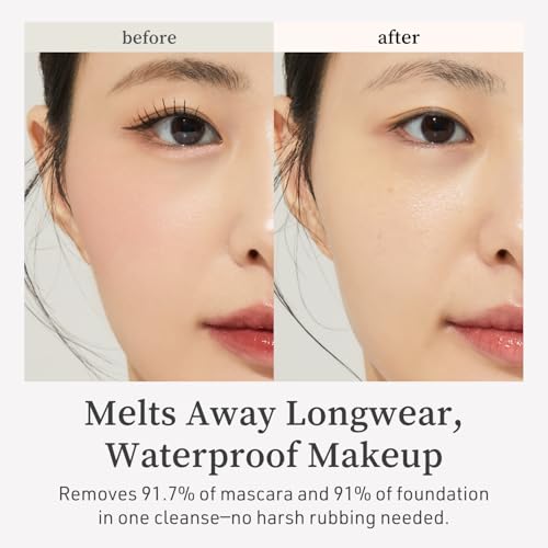 NOONI Korean Cleansing Oil - Snow Aqua 0 Ginseng Deep Cleansing Oil | Makeup Blackhead Remover, Pore Care Control, Glass Skin, Helps Control Sebum, Revitalizing Care, Stocking Stuffers, 6.76 Fl Oz