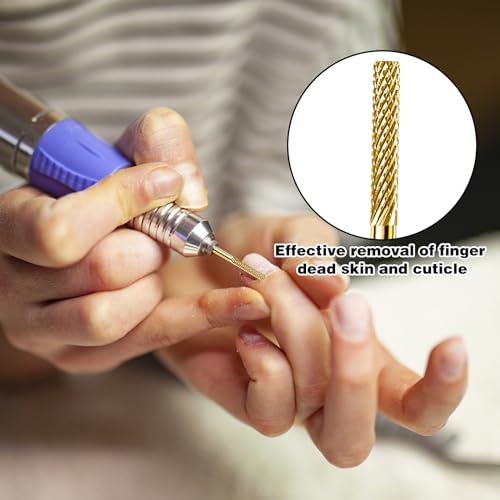 2Pcs Nail Drill Bits, Carbide Drill Bits Remover Cuticle Bit for Nail Drill Cleans Dead Nail Supplies, Drill Bits Nail Tech Suitable for Electric Nail File Nail Bits Cuticle Drill Bits for Nails