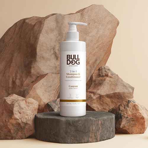Bulldog Mens Skincare and Grooming 2-in-1 Shampoo and Conditioner, Canyon, 12 Fluid Ounces
