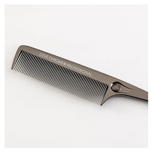 LOVE CHROME PROFESSIONAL B3 STANDARD RING COMB DEEP BLACK/Japanese artisan hair comb