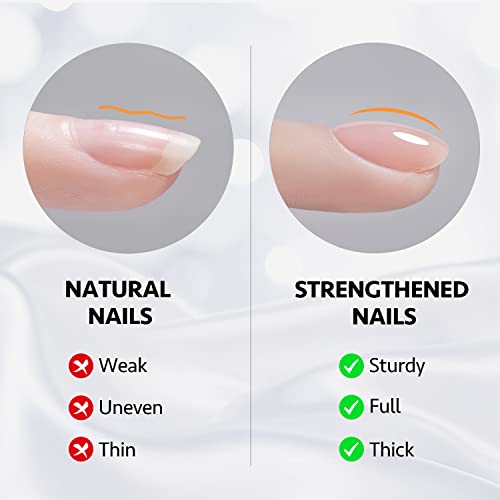GAOY Gel Top Coat, Builder Gel and Base Coat Set, 3 Pcs 16ml Clear Glossy No Wipe Combination for UV Light Cure