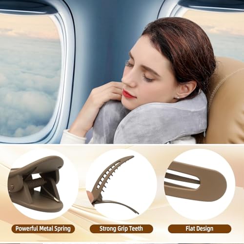 Flat Hair Clips For Women - French Concord Lay Flat Claw Clips for Thin Thick Curly Hair,Strong Hold Duck Billed Clips£¬Comfortable Curved Design Alligator Hair Clips[6-Pack 4.3 Inch]