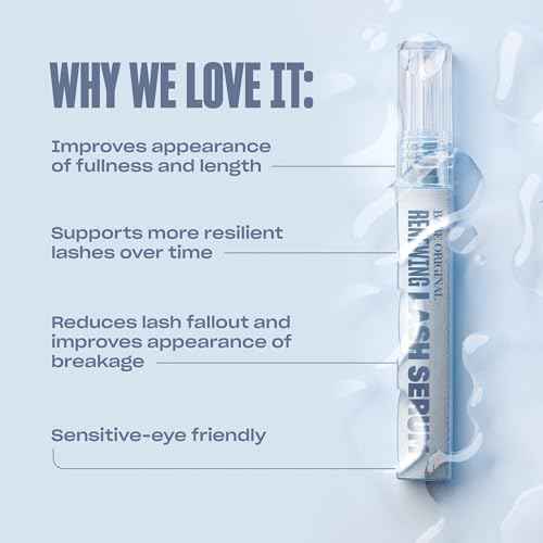 BABE ORIGINAL Renewing Lash Serum ? Peptide-Infused Eyelash Serum for Fuller, Longer-Looking Natural Lashes, Lash Enhancing Treatment with Nourishing Botanicals, Vegan & Cruelty-Free Gentle