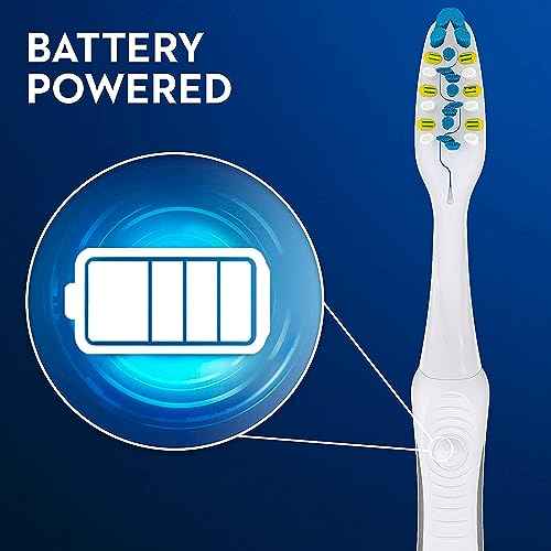 Oral-B 3D White Pulsar, Battery electric toothbrushes, 2 count SOFT toothbrush pack, removes stains, whitens teeth, travel essentials tooth brush