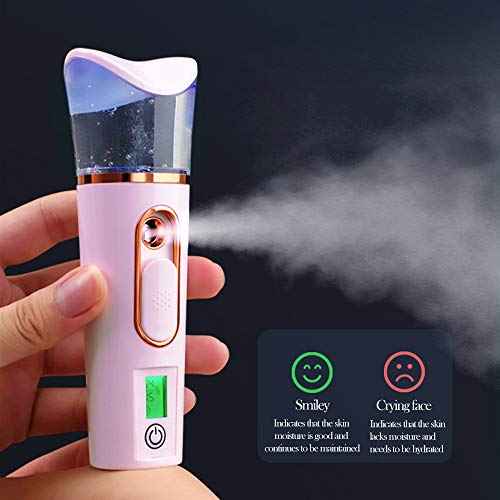 Handy Nano Facial Mister with Skin Analyzer Moisture Tester, Portable Nano Mist Sprayer Atomization Eyelash Extensions Steamer Mister,Mini Cool with Large Capacity,Face Moisturizing