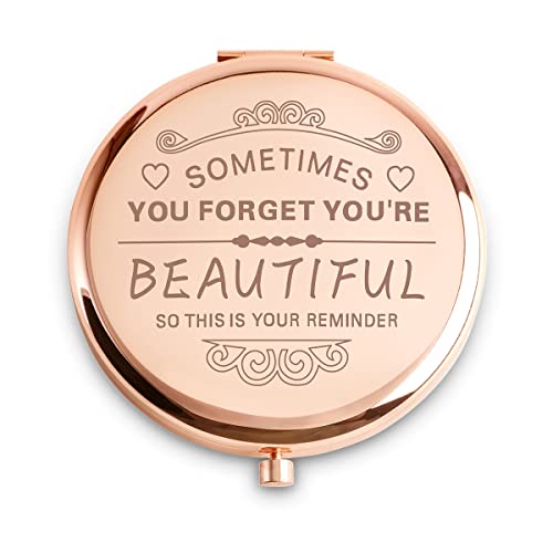 Stocking Stuffers for Women Girls, Christmas Birthday Gifts for Adult Teen Kid, Personalized Compact Mirror for Friends Sister Daughter Wife Mom Niece Granddaughter Grandma Aunt