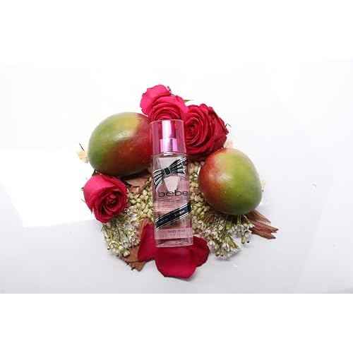 Bebe Silver Body Mist - Body Spray for Women with Mango, Tuberose, Peony, Jasmine, Rose, Cedarwood, Musk, and Sandalwood Long-Lasting Fragrance Mist - 8.4 Fl Oz Pack Of 2