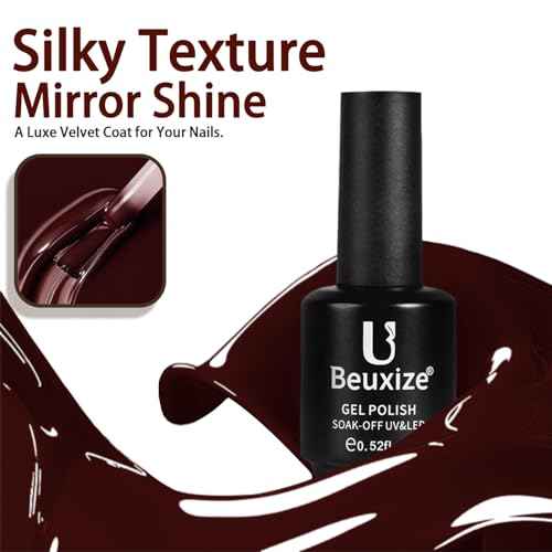 deep red 15ml Gel Polish,red nail polish Salon- Deep Wine Red,UV Light Cure for The Beauty of DIY Nail Design for Women and Gift Selection 0.52 fl.oz