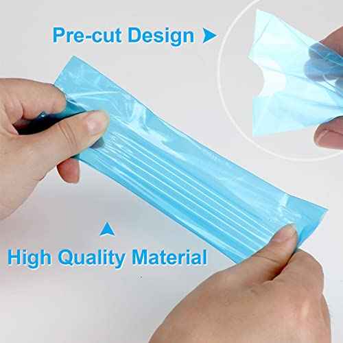 200pcs Clear Tattoo Machine Pen Covers Tattoo Pen Sleeves Plastic Dustproof Protection Blue Bags for Tattoo Professionals