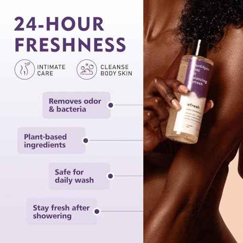 Her Refresh pH Balance Feminine Wash, Natural & Organic Ingredients, Hydrating Body Wash Eliminate Odor-8fl oz