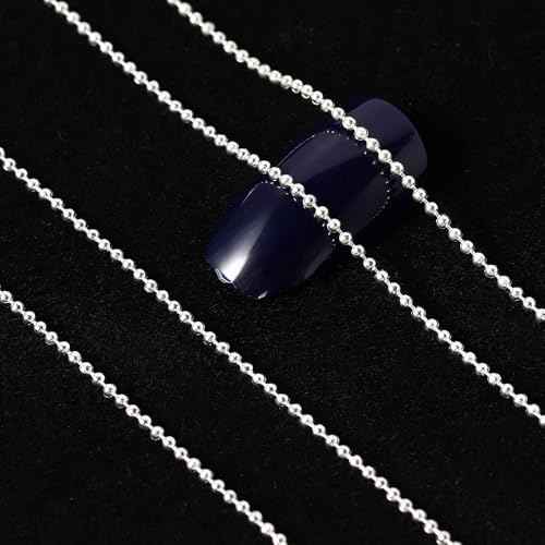 1mm Silver Gold 3D Rhinestone Metal Chain Nail Charms Nail Chains Jewelry Metal Stereo Style Accessories Steel Silver Gold Nail Art Chain for DIY Nail Ornaments Nail Art Studs for Manicure