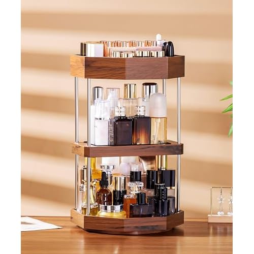 Homde Makeup Organizer 360 Degree Rotating Cosmetic Storage Display Perfume Organizer Cologne Organizer