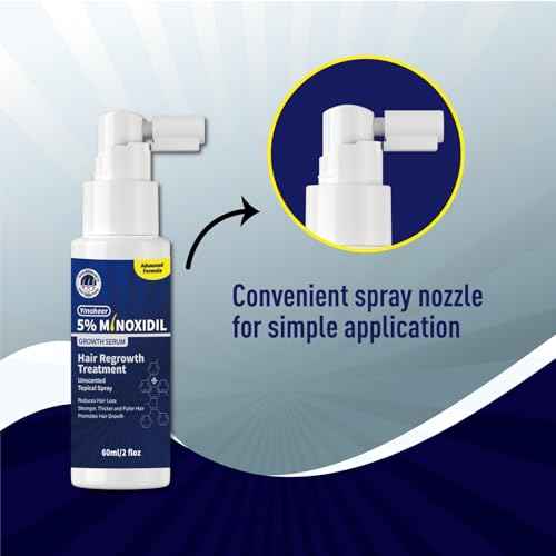 Minoxidil for Men 5% Minoxidil for Women Hair Growth, Hair Regrowth for Men Minoxidil 5 Percent for Thin Hair, Hair Loss Treatment to Regrow Fuller Thicker Hair, 2 Month Supply(2 bottle 2 oz)