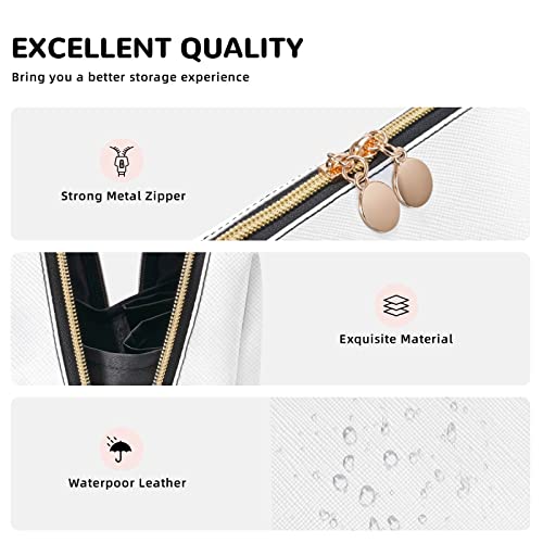 Haunted the Mansion Cute Large Makeup Bag Leather Women Travel Toiletry Pouch Cosmetic Bags Portable Multifunctional Storage for Girl Friend Wife Birthday Gifts